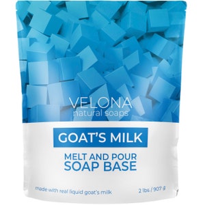 2 LB – Goats Milk Soap Base by Velona | Pre-Cut Cubes | SLS/SLES Free | Glycerin Melt and Pour Natural for The Best Result for Soap-Making