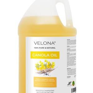 velona Canola Seed Oil 1 Gallon / 128 Fl Oz | 100% Pure and Natural Carrier Oil | Refined, Cold pressed | Cooking, Dressing