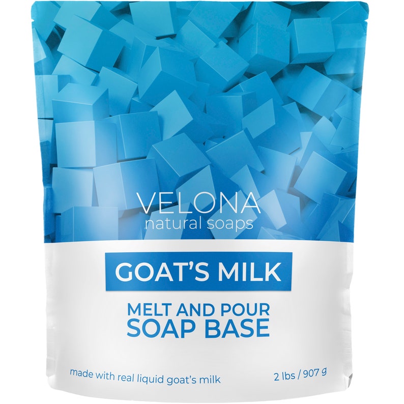 2 LB – Goats Milk Soap Base by Velona | Pre-Cut Cubes | SLS/SLES Free | Glycerin Melt and Pour Natural for The Best Result for Soap-Making