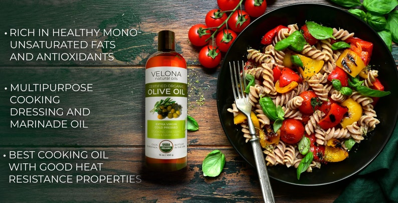 velona USDA Certified Organic Olive Oil - 64 Fl Oz | 100% Pure and Natural Oil | Extra Virgin, Unrefined, Cold Pressed | Cooking, Dressing