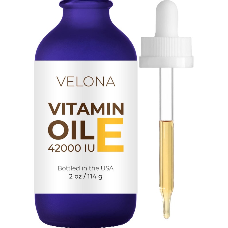 Vitamin E Oil - 2oz | 42,000 IU | 100% Pure & Natural | for Face Hair Body Skin Care Stretch Marks Nails Scars | Food and Cosmetic Grade
