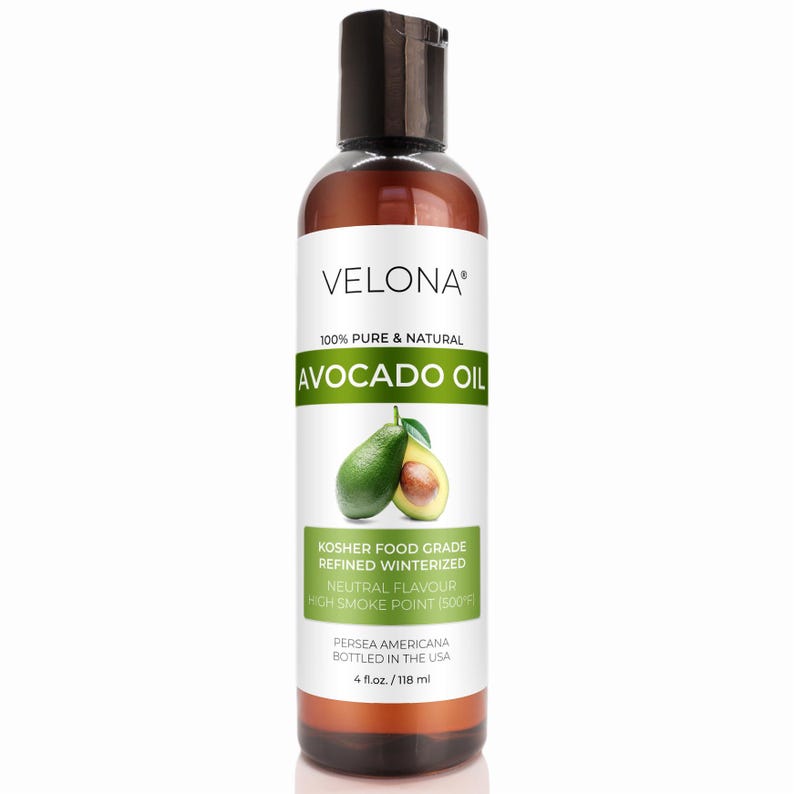 Avocado Oil by Velona - 2 Fl Oz - 1 Gallon/128 Fl Oz | 100% Pure and Natural Carrier Oil | Refined, Cold Pressed | Hair, Body and Skin Care