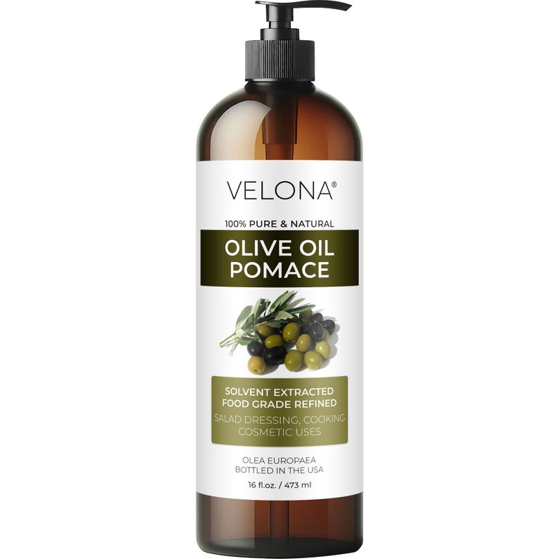 Olive Pomace Oil by Velona 2 Fl Oz - 1 Gallon / 128 Fl Oz | 100% Pure and Natural Carrier Oil | Refined | Cooking