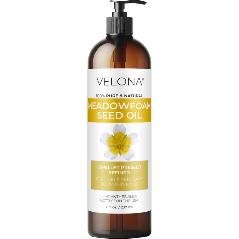 Meadowfoam Seed Oil by Velona 2 Fl Oz - 7 lb | 100% Pure and Natural Carrier Oil | Refined, Cold pressed | Cooking