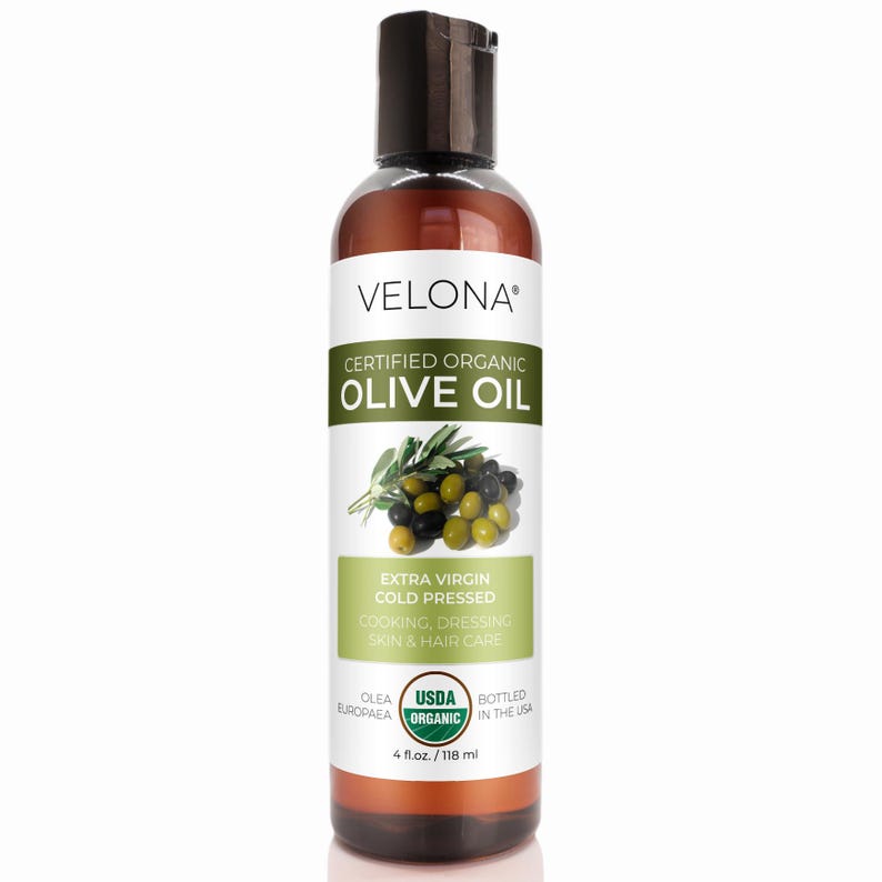 velona USDA Certified Organic Olive Oil - 4 Fl Oz | 100% Pure and Natural Oil | Extra Virgin, Unrefined, Cold Pressed | Cooking, Dressing