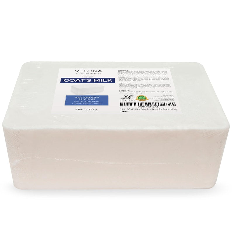velona 5 LB - Goats Milk Soap Base SLS/SLES free | Melt and Pour | Natural Bars For The Best Result for Soap-making