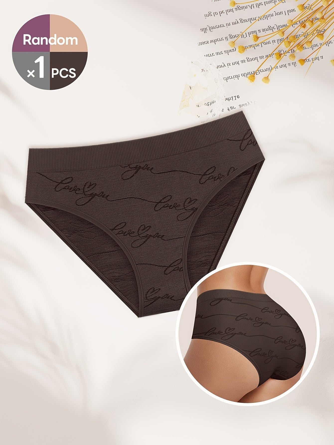 1/10 Pack Women's Panties Triangle Low-Rise Soft Breathable Minimalist Lightweight Seamless Random Color