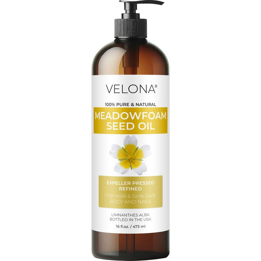 Meadowfoam Seed Oil by Velona 2 Fl Oz - 7 lb | 100% Pure and Natural Carrier Oil | Refined, Cold pressed | Cooking