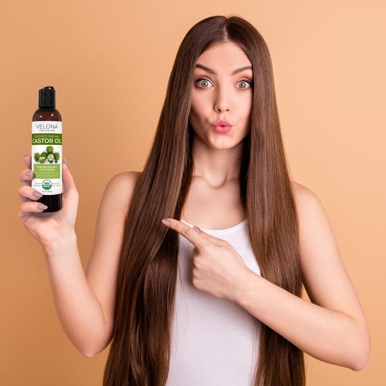 velona USDA Certified Organic Castor Oil - 4 Fl Oz (With Dropper) | For Hair, Boost Eyelashes, Eyebrows | Cold pressed, USP Grade